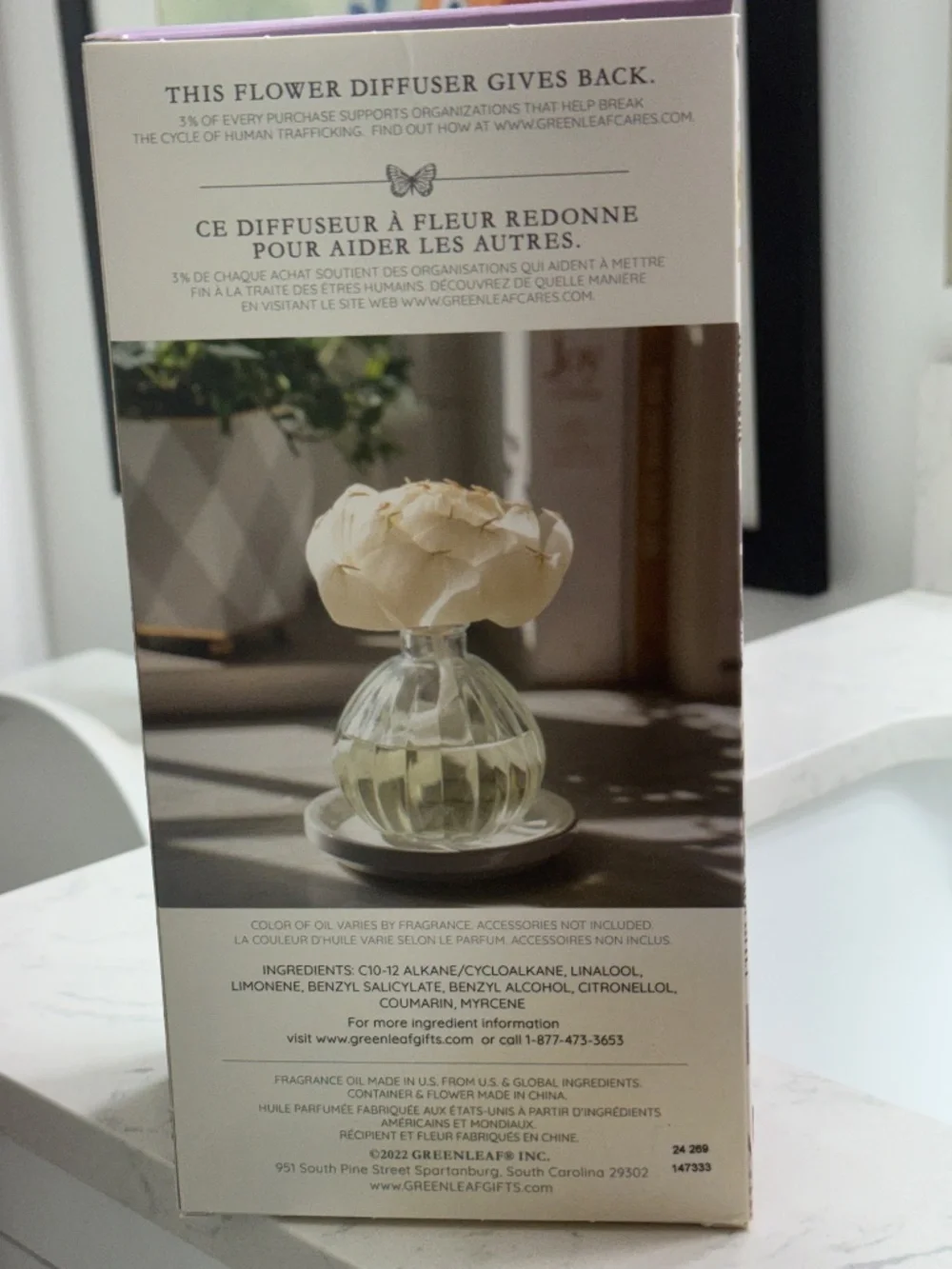 Greenleaf Flower diffuser, Lavender scent